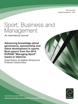 cover image of Sport, Business and Management: An International Journal, Volume 5, Number 5